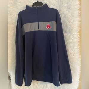 Majestic NWT Boston Red Sox Men’s 1/4 Zip Long Sleeve Fleece Pullover. Size 2XL